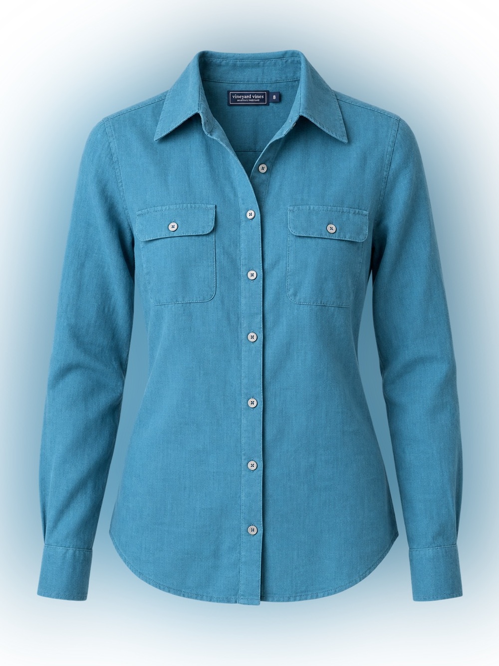 Vineyard Vines 100% Linen Button Down Shirt Size 8